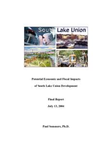 Potential Economic and Fiscal Impacts of South Lake Union Development Final Report July 13, 2004