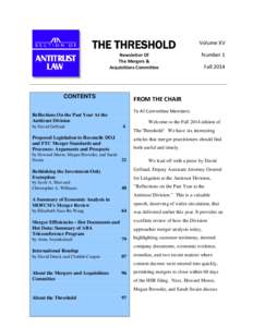 The Threshold - Fall 2014