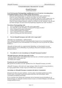 Allergodil-Nasenspray  Gebrauchsinformation Gebrauchsinformation: Information für Anwender Allergodil-Nasenspray Azelastinhydrochlorid