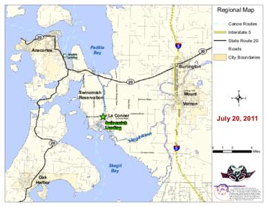 Regional Map Canoe Routes Interstate 5 20