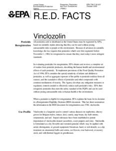 Pesticides / Agriculture / Organochlorides / Oxazolidinediones / Vinclozolin / Medicine / Fungicides / Endocrine disruptors / Environment