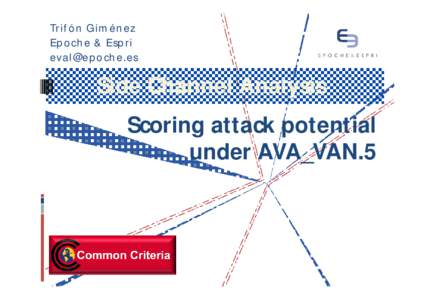 Trifon Gimenez - EPOCHE&慭瀻ESPRI - SIDE CHANNEL ANALYSIS - 14ICCC