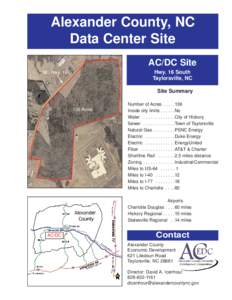 Alexander County, NC Data Center Site AC/DC Site Hwy. 16 South Taylorsville, NC
