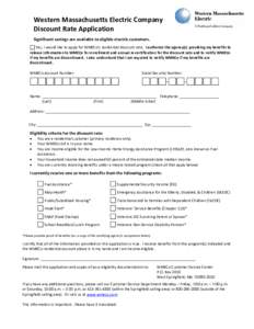 Microsoft Word - Western Massachusetts Electric Company Discount Rate Application FINAL.doc