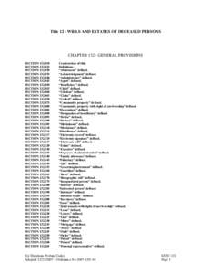 Nevada Revised Statutes: Chapter 132