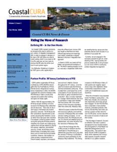 Volume 2, Issue 1  Fall/Winter 2008 Coastal CURA News & Events