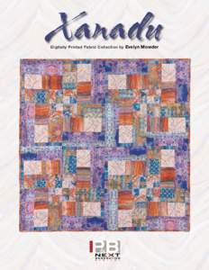 Xanadu Digitally Printed Fabric Collection by Evelyn Mowder Xanadu  Purple Haze quilt by Susan Schwarting featuring the