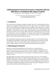 A Methodological Framework focused on integrating GIS and BBN Data for Probabilistic Map Algebra Analysis J. D. Morgan 1 , M. W. Hutchins 1 , J. Fox 1 , K. R. Rogers 1 UNC Asheville’s National Environmental Modeling an