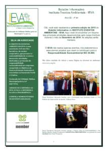Boletim Informativo Instituto Eventos Ambientais - IEVA Ano 02 - nº 01 Declarado de Utilidade Pública pela Lei Municipal nº 