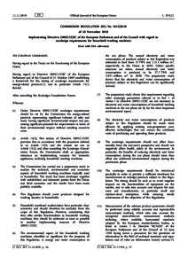 Commission Regulation (EU) Noof 10 November 2010 implementing DirectiveEC of the European Parliament and of the Council with regard to ecodesign requirements for household washing machinesText with E