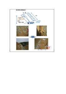 【災害発生概略図】 * 杭 5m 1m 張り芝 マット