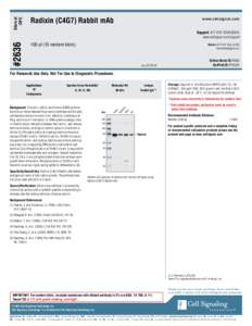 Store at -20ºC Radixin (C4G7) Rabbit mAb  www.cellsignal.com