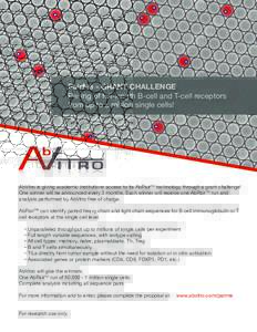 PairMe - GRANT CHALLENGE Pairing of full-length B-cell and T-cell receptors from up to a million single cells! AbVitro is giving academic institutions access to its AbPairTM technology through a grant challenge! One winn