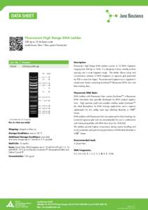 Fluorescent High Range DNA Ladder 500 bp to 10 kb linear scale ready-to-use, blue / blue, green fluorescent Cat. No.