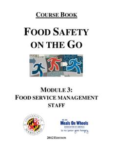 COURSE BOOK  FOOD SAFETY ON THE GO  MODULE 3: