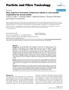 Particle and Fibre Toxicology  BioMed Central Open Access