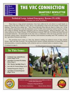 THE VRC CONNECTION QUARTERLY NEWSLETTER AUGUST 2011 VOLUME 3, ISSUE 3