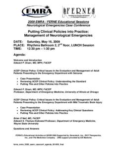 American College of Emergency Physicians / Emergency department / Andy S. Jagoda / Medicine / Emergency medicine / Fellow of American College of Emergency Physicians