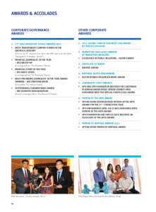 awards & accolades  Corporate Governance Awards  Other Corporate