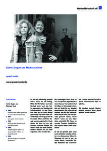 Foto: © Regina Geisler  Catrin Ziegler und Michaela Cmok quasi moda www.quasi-moda.de