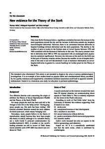 Blackwell Science, LtdOxford, UKPPEPaediatric and Perinatal Epidemiology1365-3016Blackwell Publishing Ltd, 200320041818892Original ArticleNew evidence for ThoST. Höfer et al. 88  For the classroom