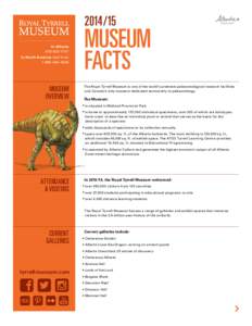 Geology / Royal Tyrrell Museum of Palaeontology / Midland Provincial Park / Drumheller / Specimens of Tyrannosaurus / Badlands / Joseph Tyrrell / Albertosaurus / Tyrannosaurus / Tyrannosaurs / Alberta / Paleontology