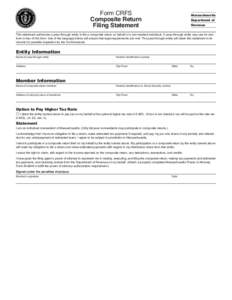 Form CRFS Composite Return Filing Statement Massachusetts Department of