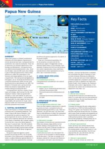 country profile  The local government system in Papua New Guinea Papua New Guinea Key Facts