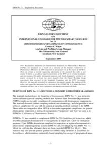 EXPLANATORY DOCUMENT ON INTERNATIONAL STANDARD FOR PHYTOSANITARY MEASURES No