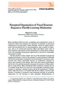 Infancy, 16(1), 39–44, 2011 Copyright  International Society on Infant Studies (ISIS) ISSN: [removed]print[removed]online DOI: [removed]j[removed]00053.x  Perceptual Organization of Visual Structure