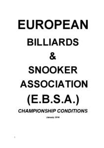 EUROPEAN BILLIARDS &