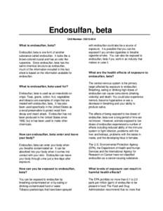 Environment / Pesticides / Agriculture / Toxicology / Biology / Environmental Justice Foundation / Pesticides in New Zealand / Endocrine disruptors / Endosulfan / Teratogens