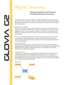 Manufacturing / Supply chain management / Cycle count / Physical inventory / Perpetual inventory / Commodity / Just in time / Inventory control system / Business / Technology / Inventory