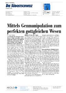Datum: [removed]Die Südostschweiz 8750 Glarus[removed]www.suedostschweiz.ch