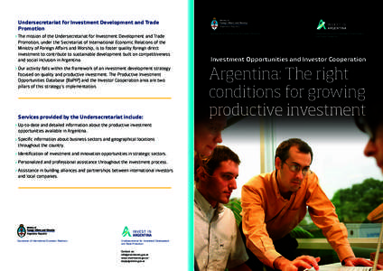 Undersecretariat for Investment Development and Trade Promotion » »