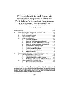 Tort reform / William Prosser / Caveat emptor / Strict liability / Tort / Sindell v. Abbott Laboratories / Escola v. Coca-Cola Bottling Co. / Joint and several liability / Law of the United States / Law / Tort law / Product liability
