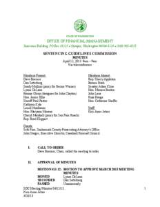 Sentencing Guidelines Commission Meeting Minutes - April 12, 2013