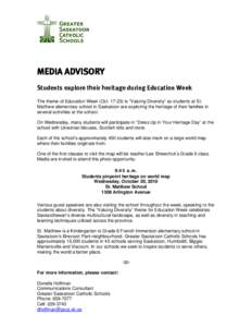 Microsoft Word - 3. Education Week - St. Matthew.doc