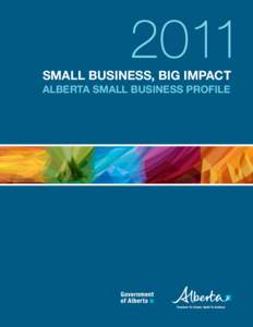 Section 2  SMALL BUSINESS, BIG IMPACT ALBERTA SMALL BUSINESS PROFILE  ALBERTA SMALL BUSINESS PROFILE 2011 • 1