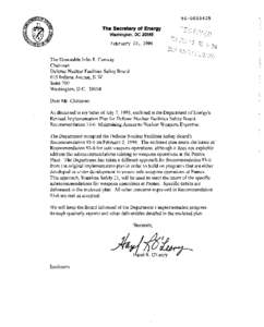 [removed]The Secretary of Energy Washington, DC[removed]February 13, 1996