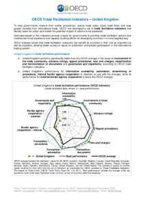 Economics / Trade facilitation / Organisation for Economic Co-operation and Development / Single-window system / International trade / Business / International relations