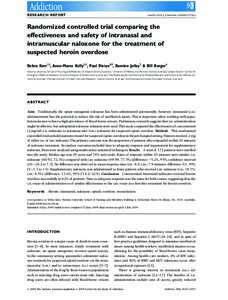 RESEARCH REPORT  doi:[removed]j[removed]02724.x Randomized controlled trial comparing the effectiveness and safety of intranasal and