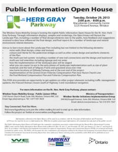 Environment / Road transport / Metro Detroit / Windsor /  Ontario / Landscape / Detroit River International Crossing / Environmental impact assessment / Herb Gray / Ontario Highway 18 / Detroit River / Environmental design / Ontario