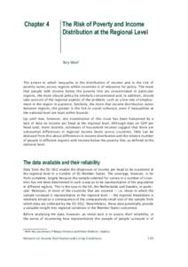 Chapter 4  The Risk of Poverty and Income Distribution at the Regional Level  Terry Ward1