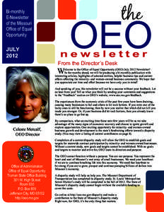 the  Bi-monthly E-Newsletter of the Missouri Office of Equal