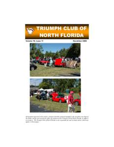 TRIUMPH CLUB OF NORTH FLORIDA Volume 18, Issue 11 November 2006