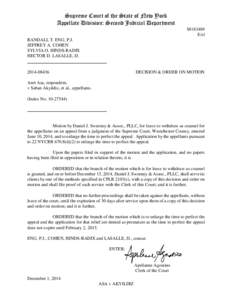 Supreme Court of the State of New York Appellate Division: Second Judicial Department M183489 E/sl RANDALL T. ENG, P.J. JEFFREY A. COHEN