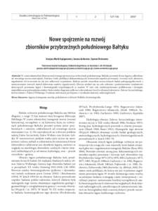 Studia Limnologica et Telmatologica 1: Studia Limnologica et Telmatologica Nowe spojrzenie