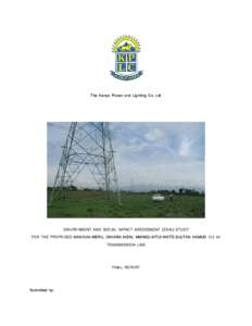 The Kenya Power and Lighting Co. Ltd  ENVIRONMENT AND SOCIAL IMPACT ASSESSMENT (ESIA) STUDY FOR THE PROPOSED NANYUKI-MERU, ISHIARA-KIENI, MWINGI-KITUI-WOTE-SULTAN HAMUD 132 kV TRANSMISSION LINE