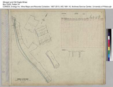 Mongah and Old Eagle Mines Box 232B, Folder 24 CONSOL Energy Inc. Mine Maps and Records Collection, [removed], AIS[removed], Archives Service Center, University of Pittsburgh 